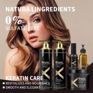 Organic Keratin Shampoo and Hair Care Set